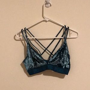 PINK Velvet Triangle Bralette